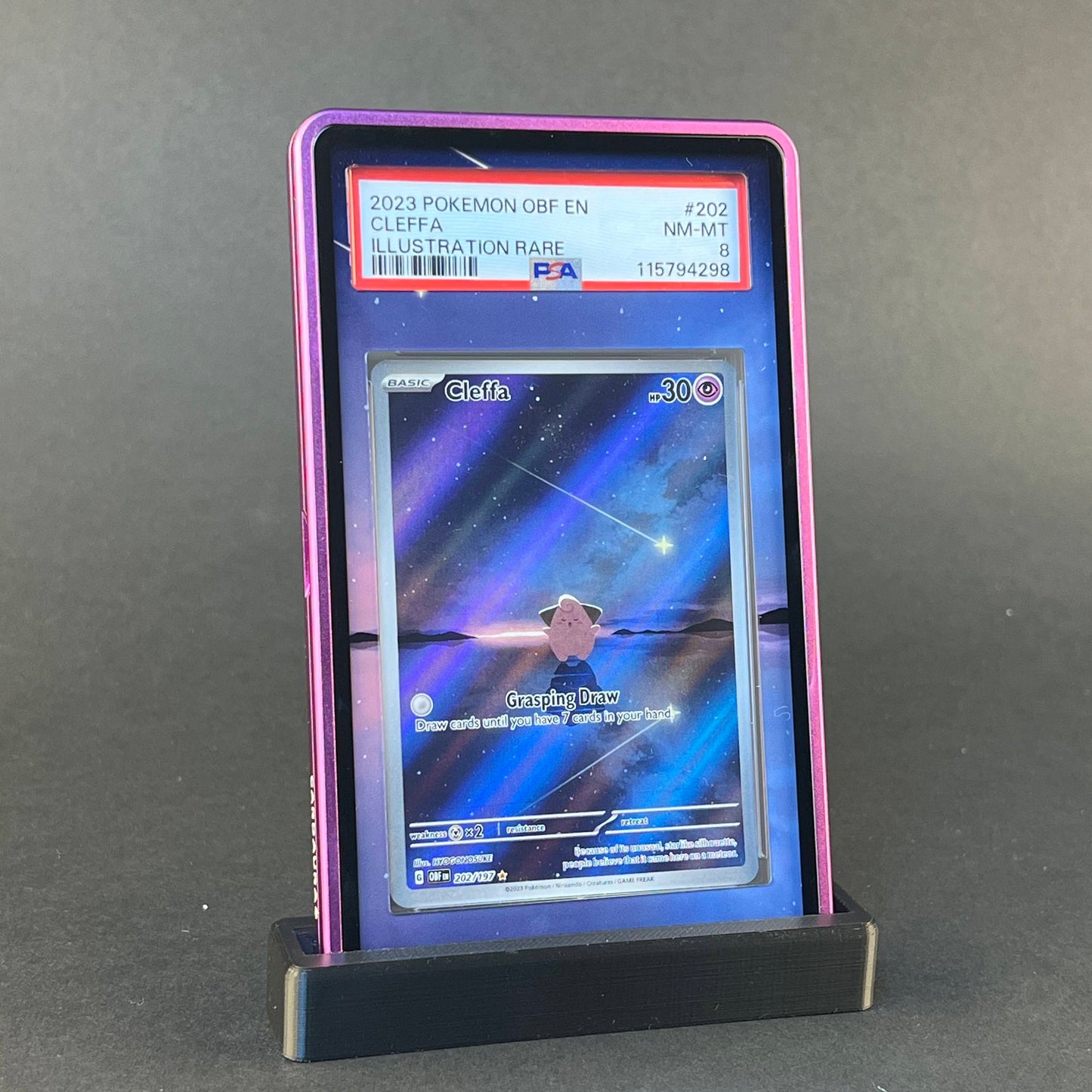 Cleffa 202/197 | Obsidian Flames AuraSlab Graded Case