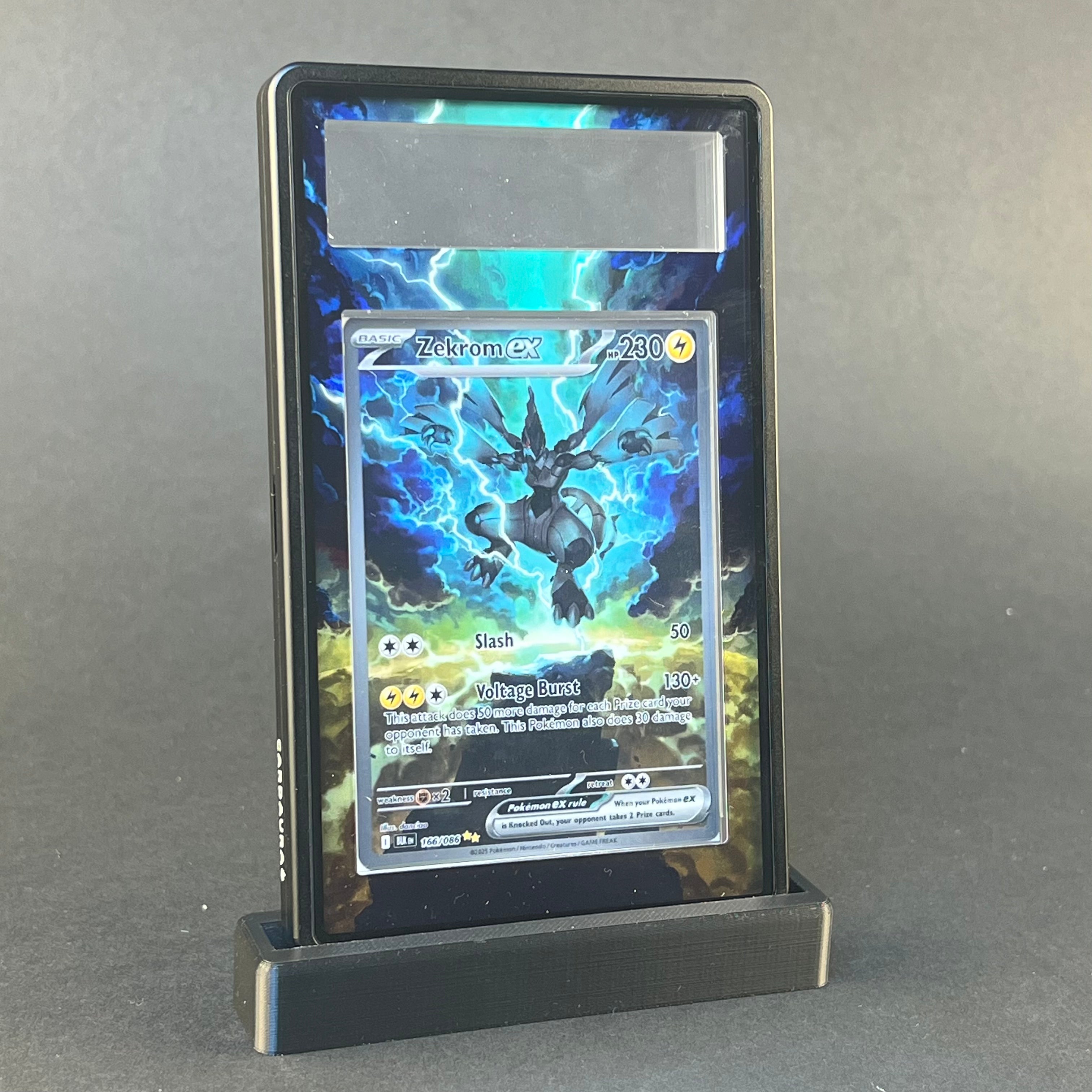 Zekrom EX 166/086 | Black Bolt AuraSlab - Extended Art + Case (Graded)