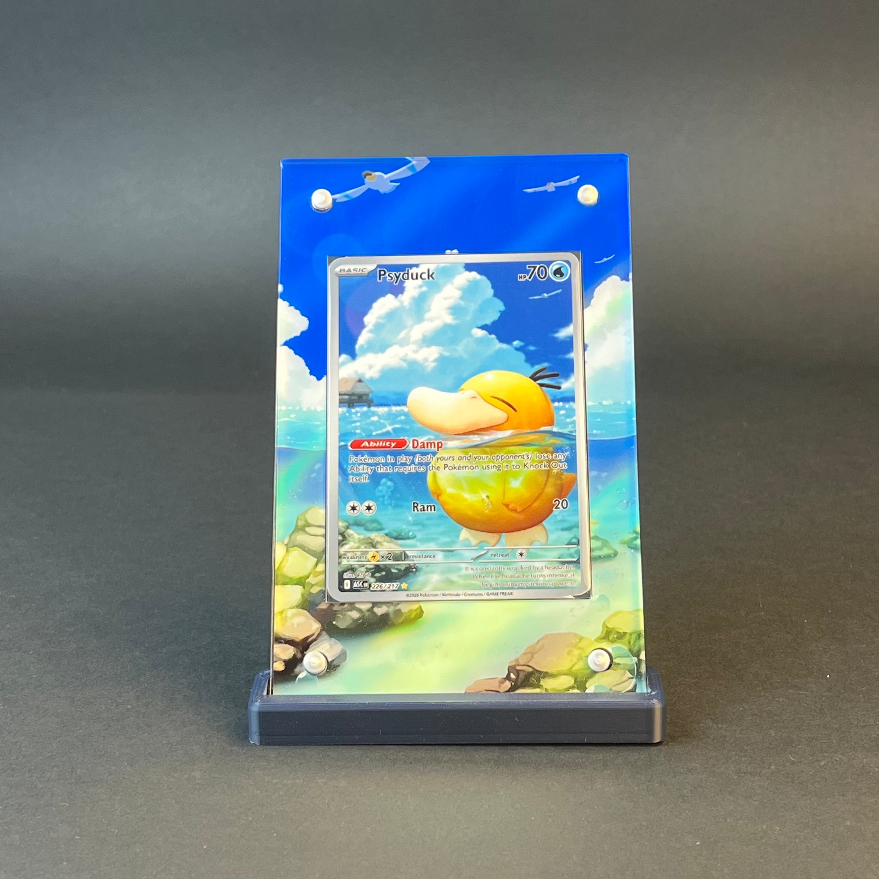 Psyduck 226/217 | Ascended Heroes CardAura - Extended Art + Display Case (Raw)