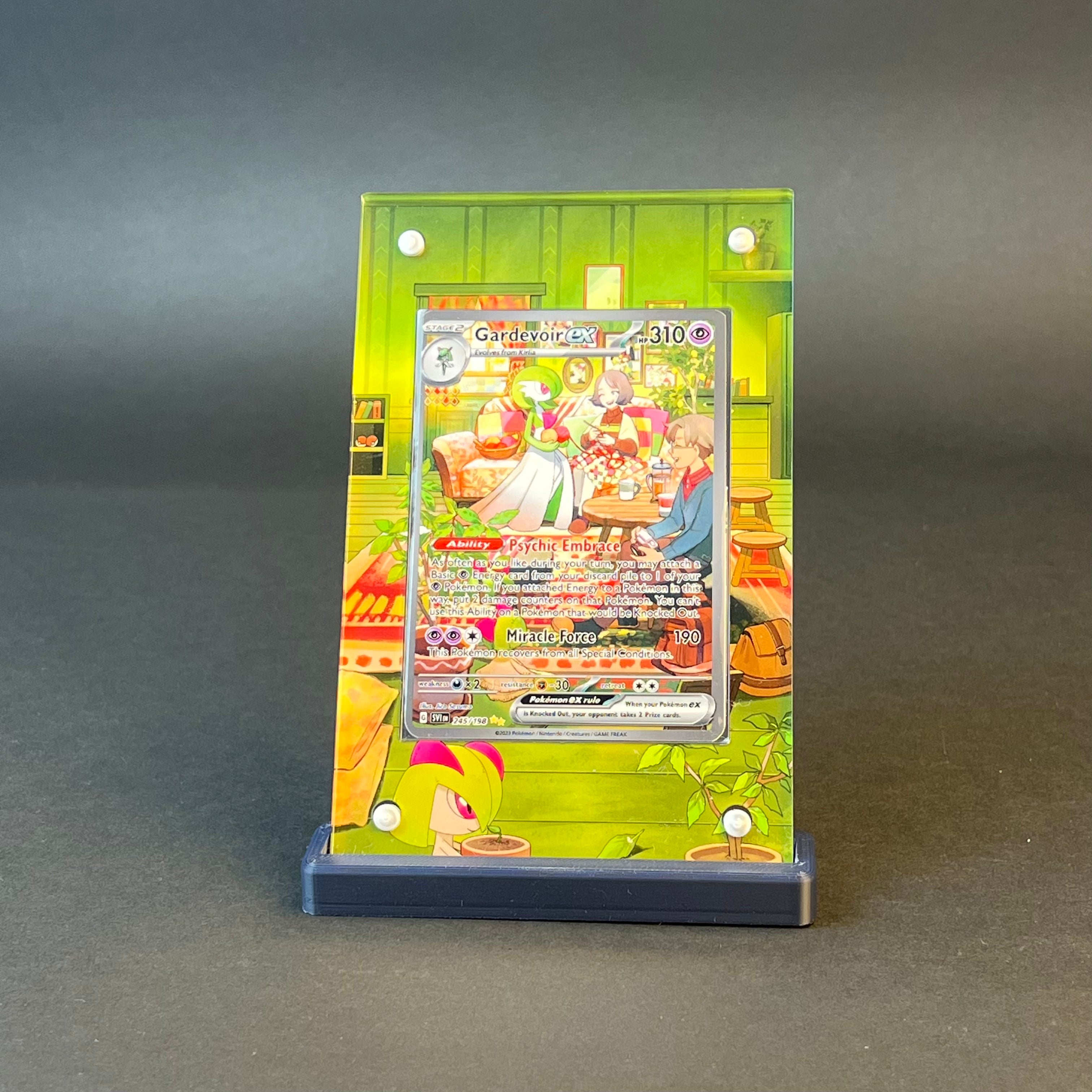 Gardevoir ex 245/198 | Scarlet and Violet CardAura - Extended Art + Display Case (Raw)