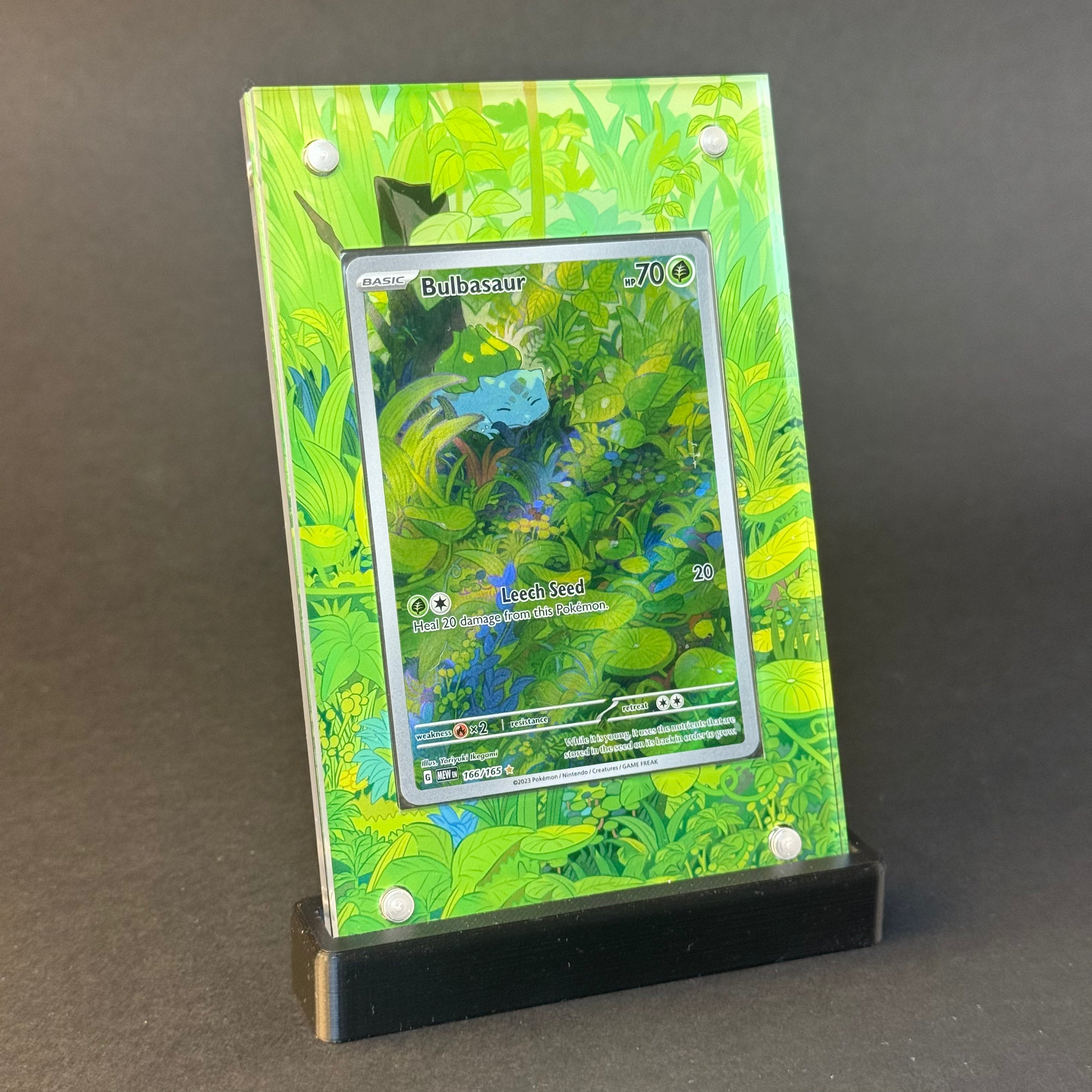 Bulbasaur 166/165 | 151 CardAura Raw Display Case