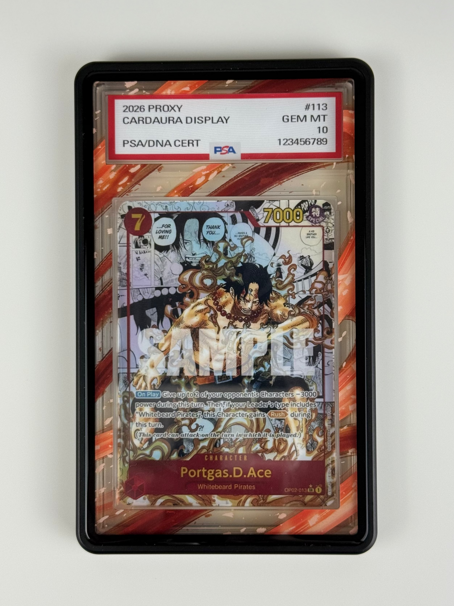 Orange Aura Elemental (PSA Graded) Display Case