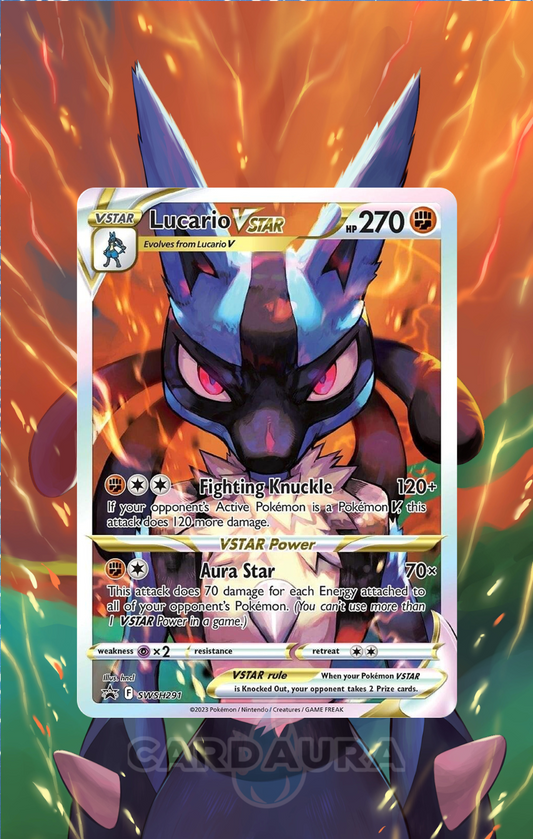 Lucario VStar SWSH291 | Crown Zenith CardAura Case