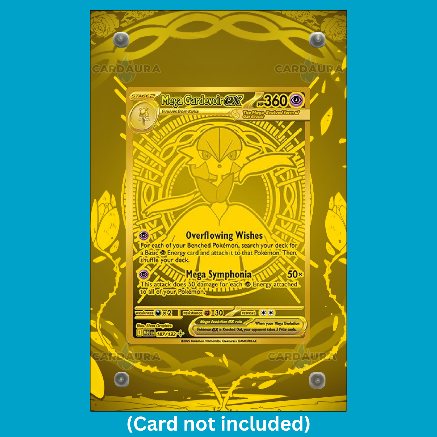 Mega Gardevoir Ex 187/132 Mega Evolution (Ungraded) Display Case
