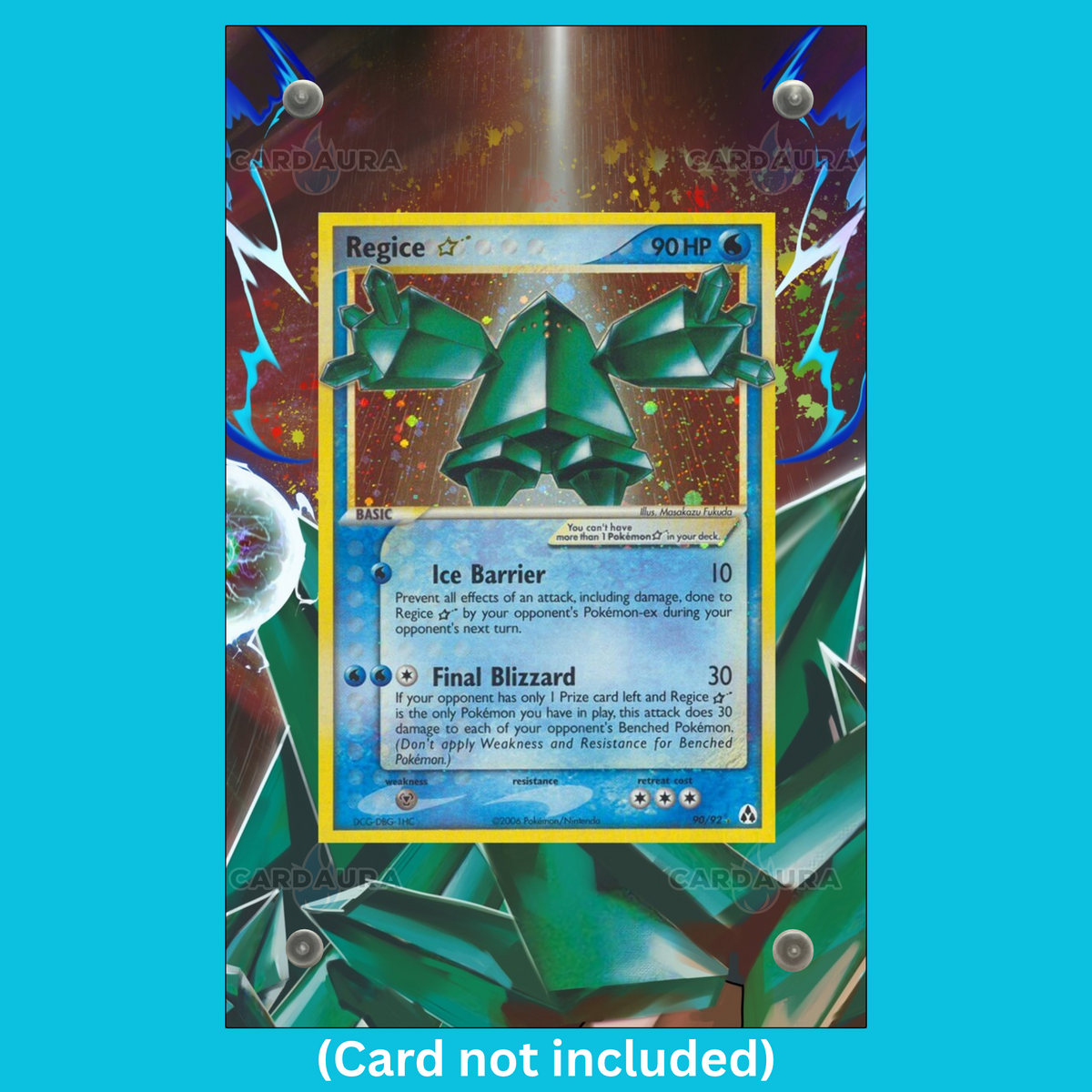 Regice Gold Star 90 Pokemon Deoxys (Ungraded) Display Case
