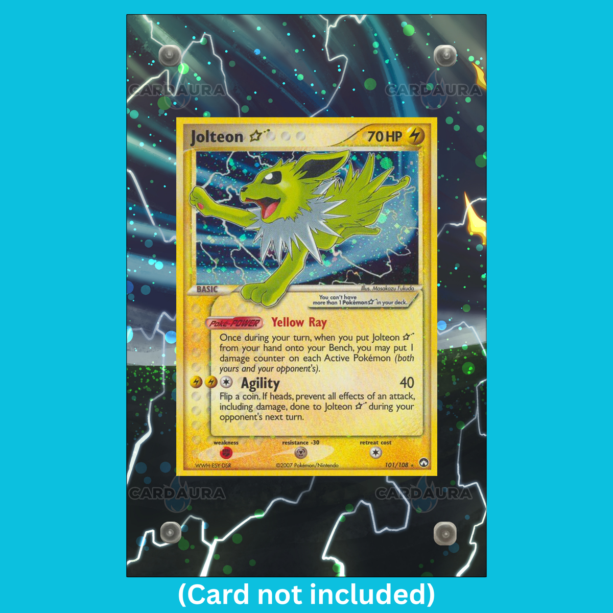 Jolteon Gold Star 103 Pokemon Deoxys (Ungraded) Display Case