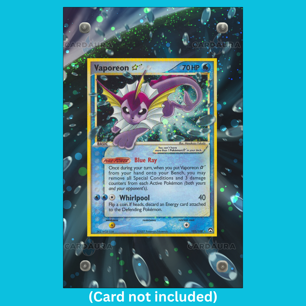 Vaporeon Gold Star 102 Pokemon Deoxys (Ungraded) Display Case (Pre-Order)