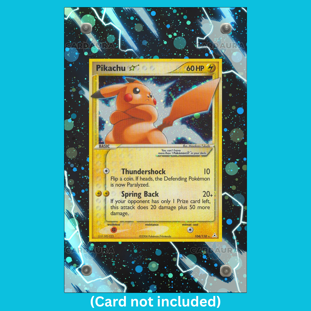 Pikachu Gold Star 104 Pokemon Deoxys (Ungraded) Display Case (Pre-Order)