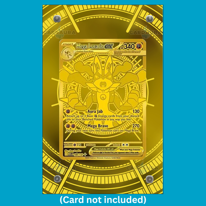 Mega Lucario Gold 188/132 Mega Evolutions (Ungraded) Display Case