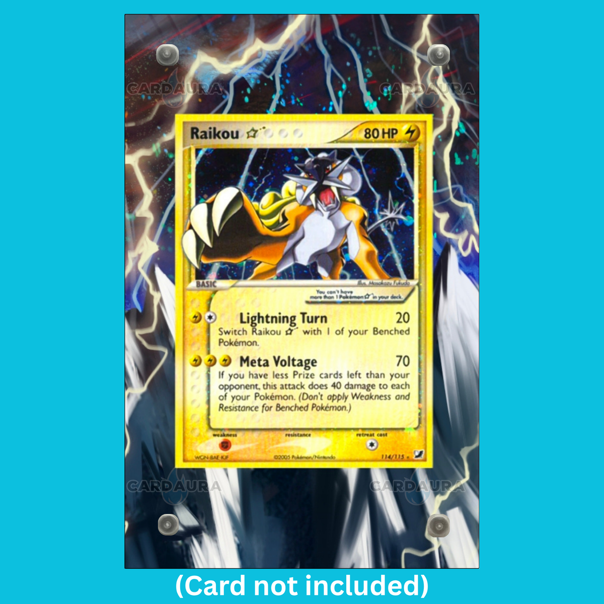Raikou Gold Star 114 Pokemon Deoxys (Ungraded) Display Case