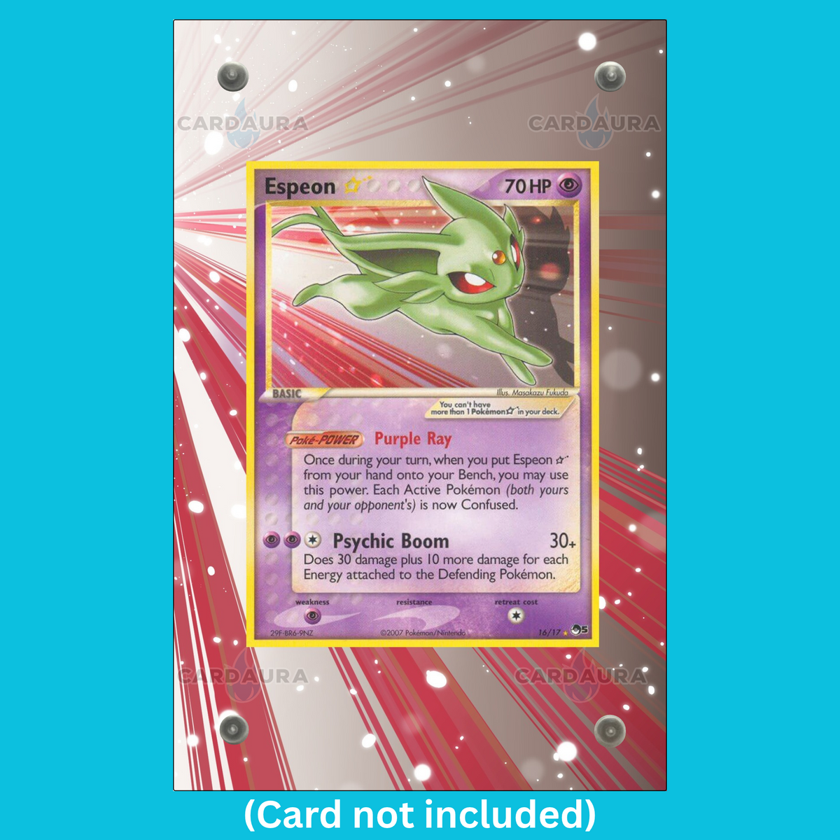 Espeon Gold Star 16 Pokemon Deoxys (Ungraded) Display Case
