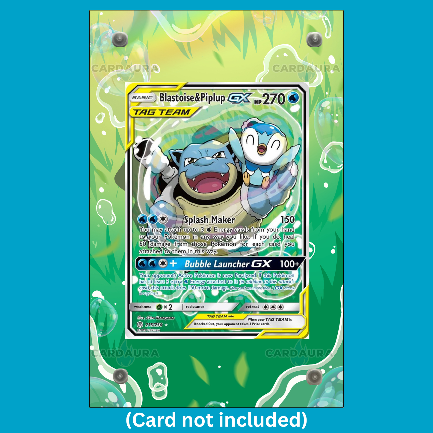 Blastoise and Piplup 215/236 Cosmic Eclipse (Ungraded) Display Case