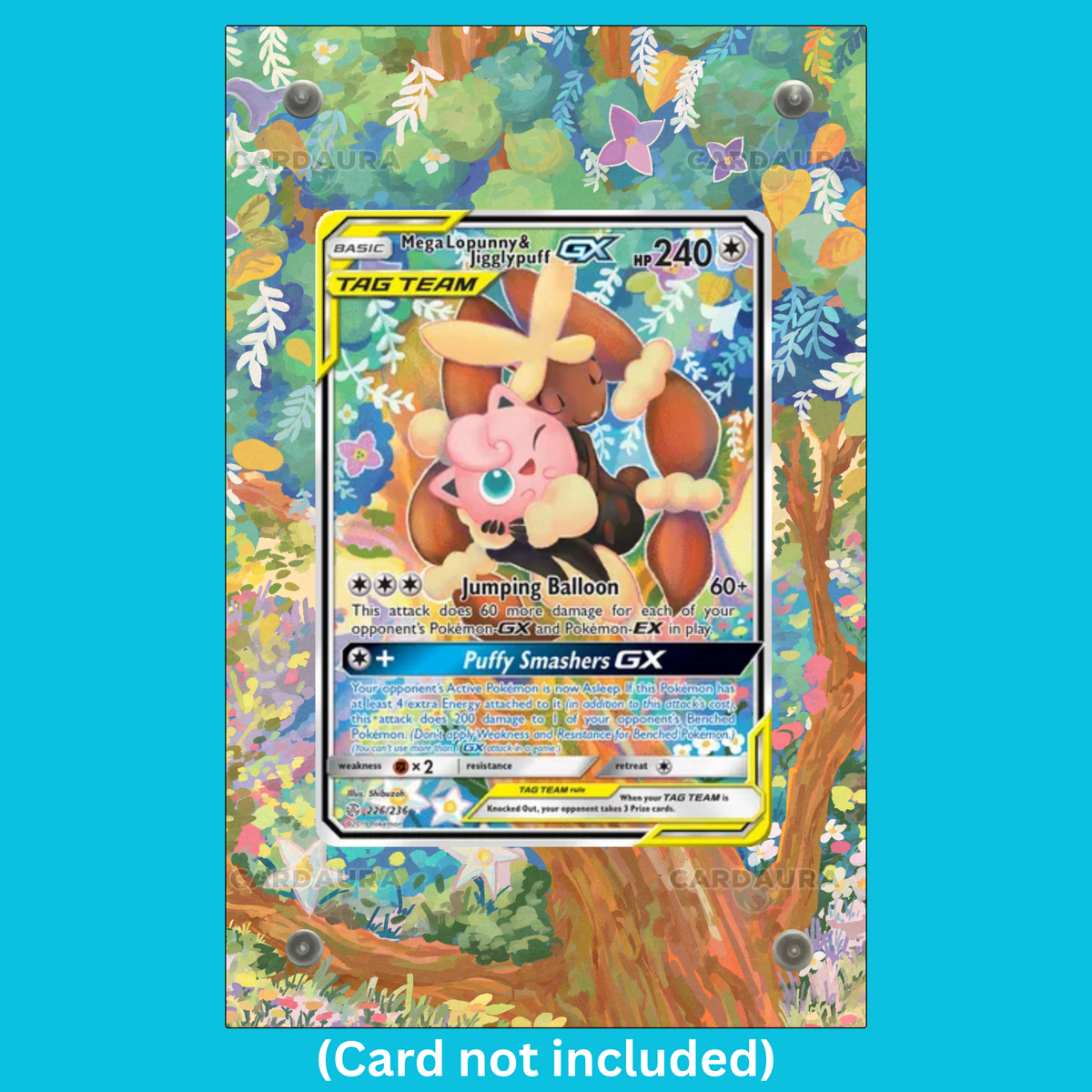 Mega Lopunny&Jigglypuff GX 226/236 Cosmic Eclipse (Ungraded) Display Case