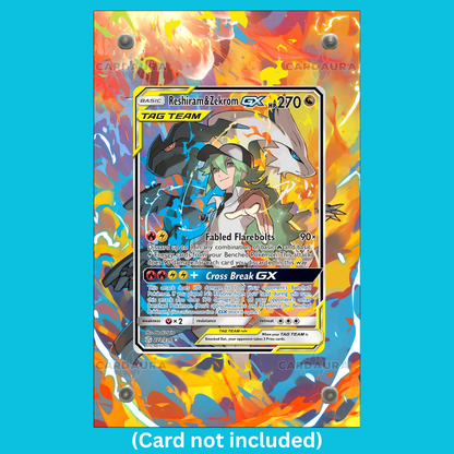 Reshiram & Zekrom GX 222/236 Cosmic Eclipse (Ungraded) Display Case (Pre-Order)