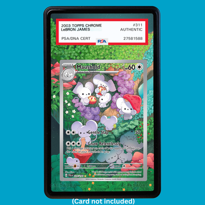 Hand-drawn Maushold 226/193 Paldea Evolved extended art display case insert for graded Pokémon cards