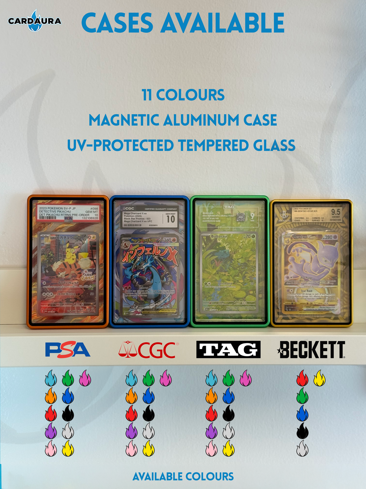 Mega Gardevoir Ex 187/132 Mega Evolution (Graded) Display Case