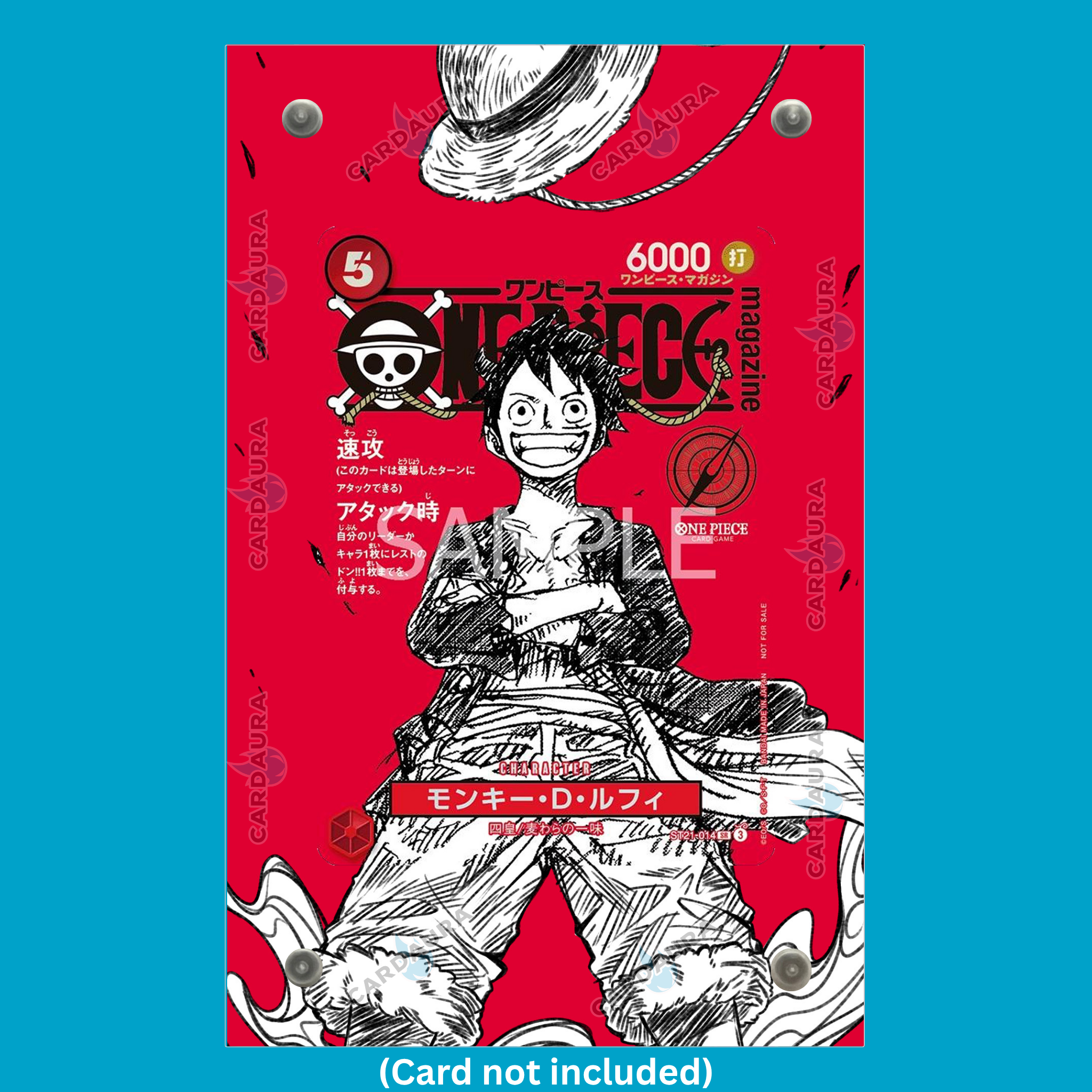 Monkey.D.Luffy [Magazine Promo] ST21-014 One Piece Display Case (Extended Art Frame) | Magnetic Acrylic Holder for Ungraded Cards