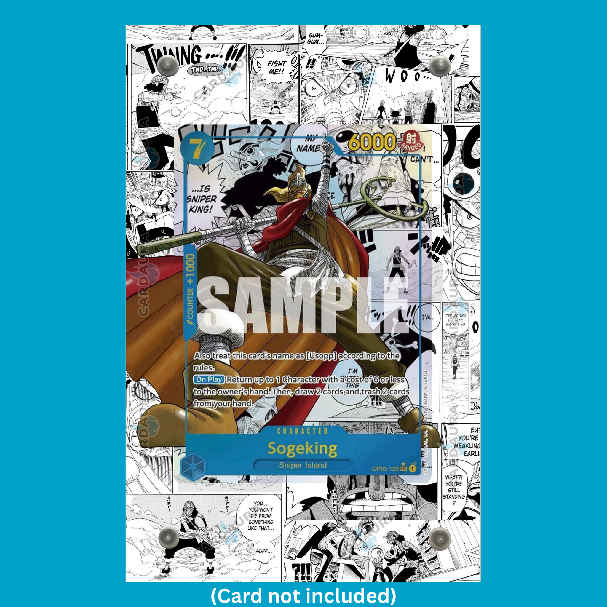 Sogeking (Alternate Art) (Manga) - Pillars of Strength (OP03) From One Piece Display Case (Extended Art Frame) | Magnetic Acrylic Holder for Ungraded Cards