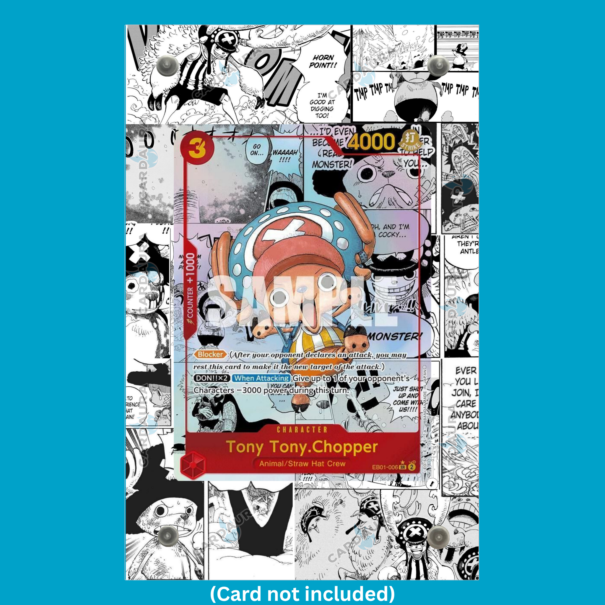Tony Tony.Chopper (Alternate Art) (Manga) - Extra Booster: Memorial Collection (EB-01) From One Piece Display Case (Extended Art Frame) | Magnetic Acrylic Holder for Ungraded Cards