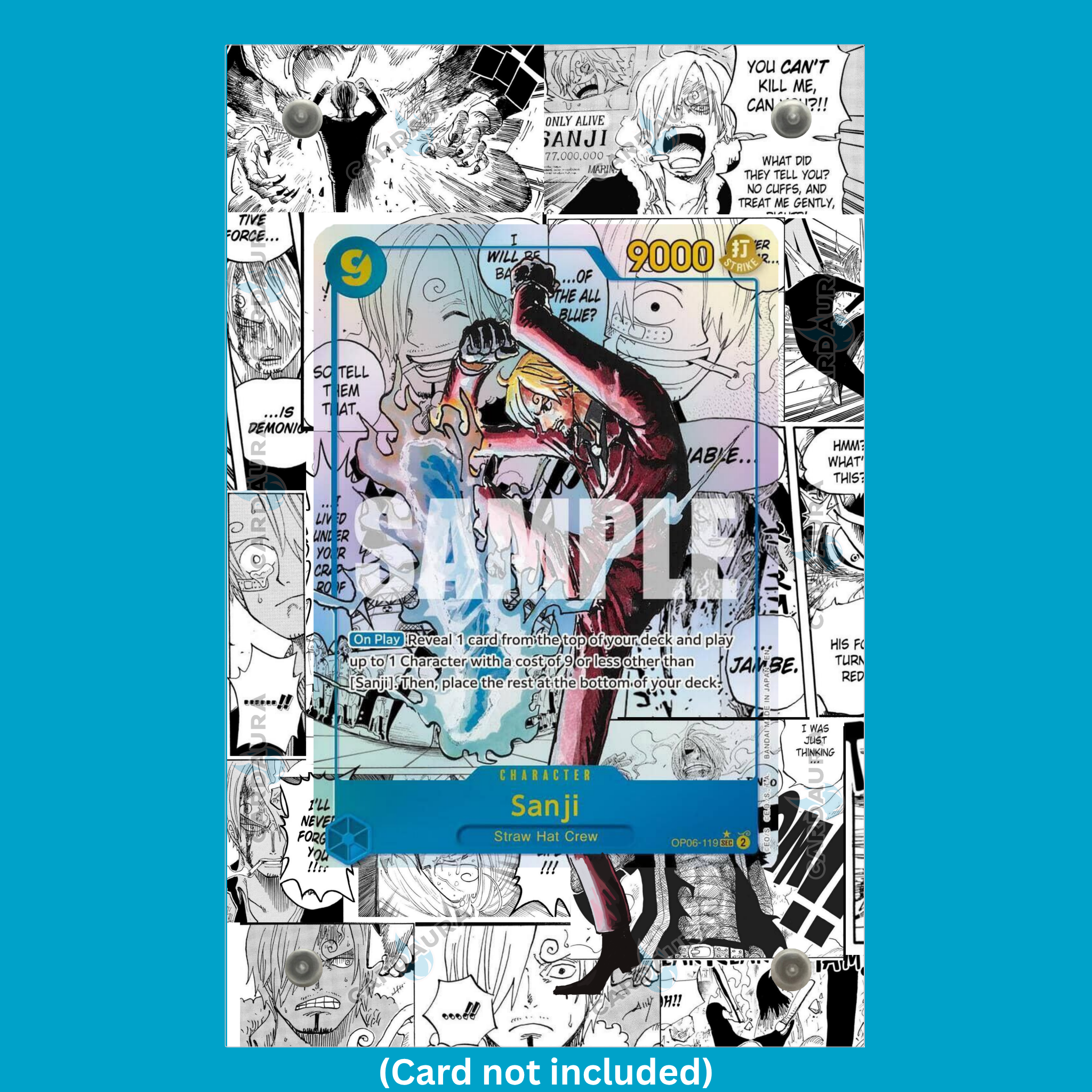 Sanji - OP06-119 (Manga) From One Piece Display Case (Extended Art Frame) | Magnetic Acrylic Holder for Ungraded Cards