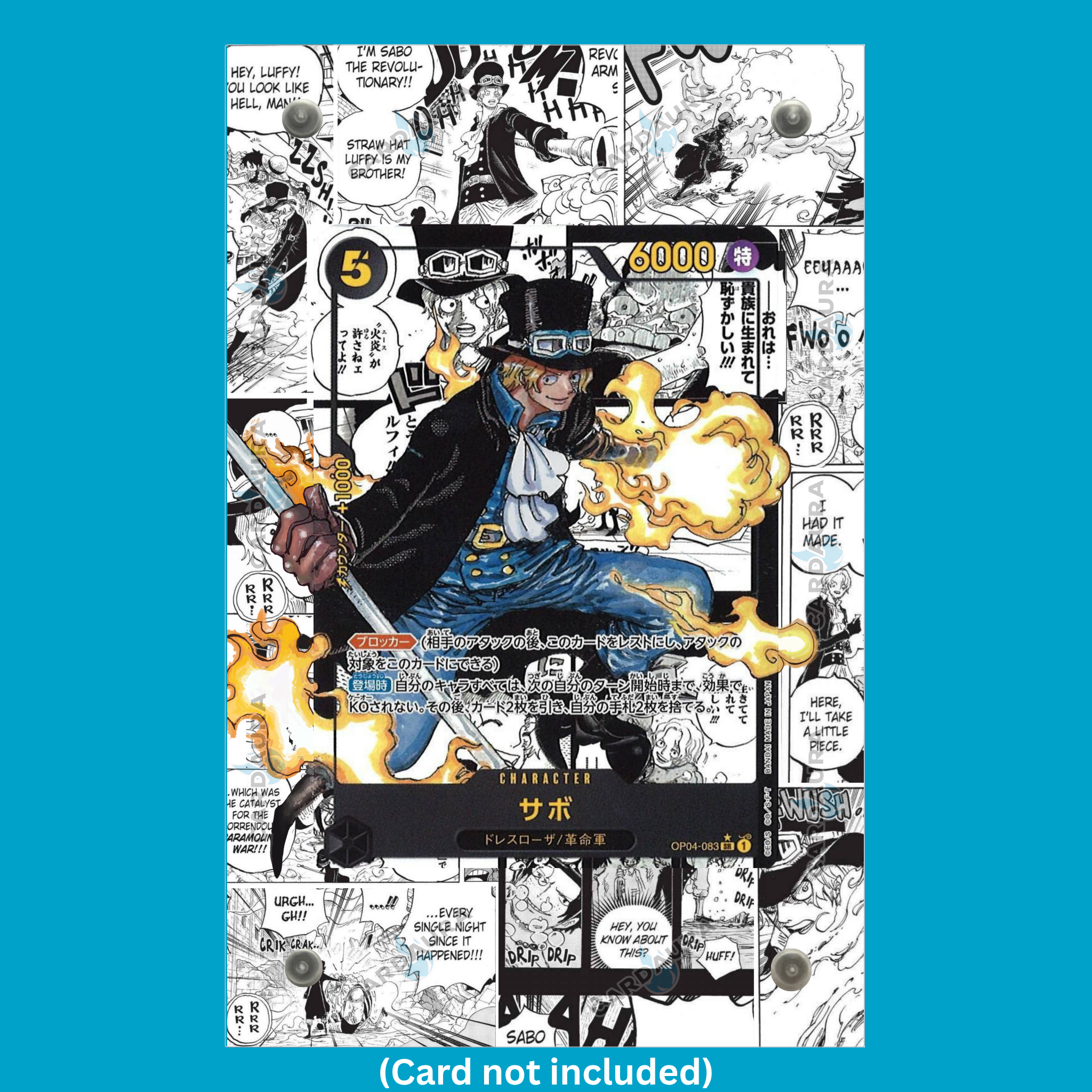 Sabo 083 Alternate Art Manga From One Piece Display Case (Extended Art Frame) | Magnetic Acrylic Holder for Ungraded Cards