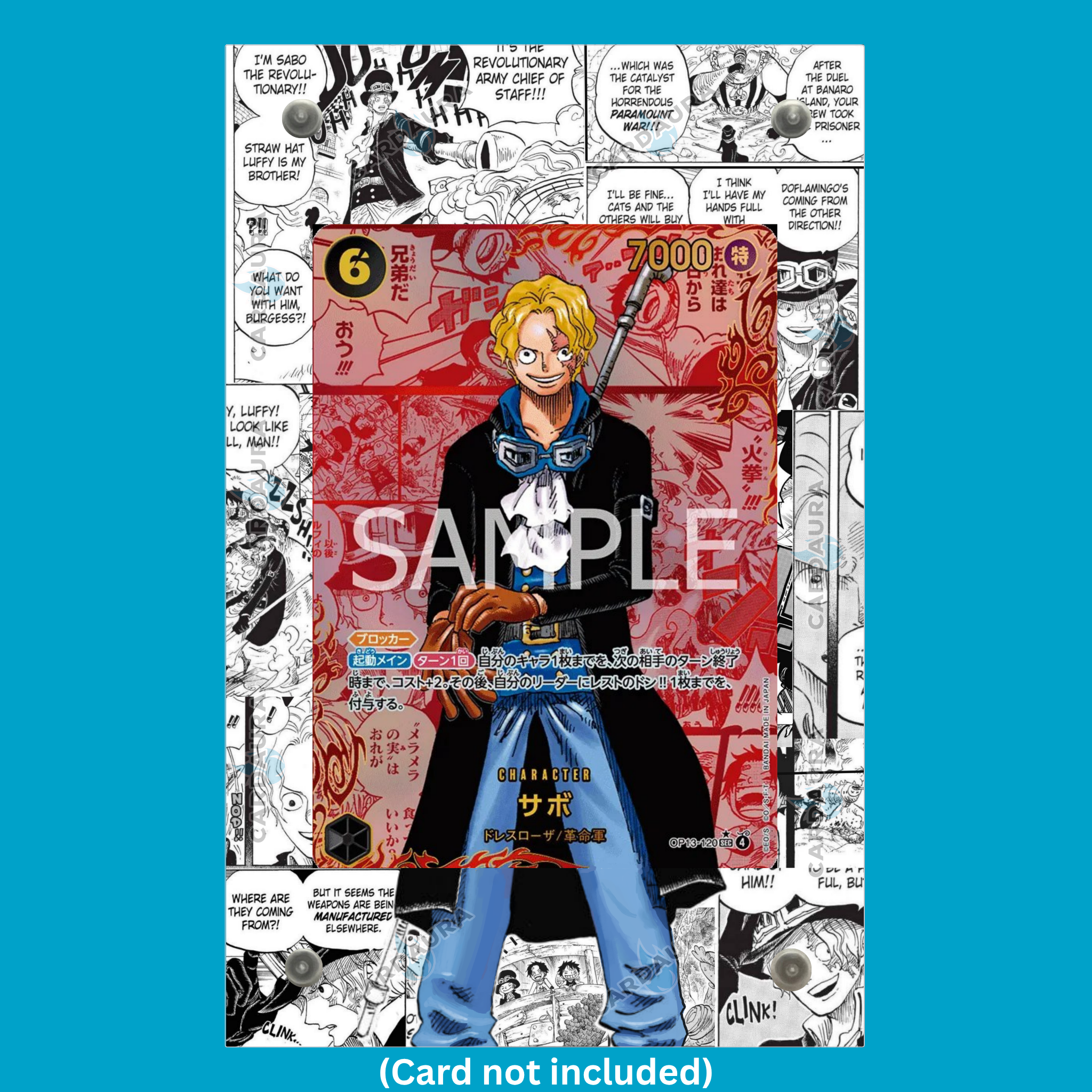 Sabo (120) (Super Alternate Art) - Carrying On His Will (OP13) From One Piece Display Case (Extended Art Frame) | Magnetic Acrylic Holder for Ungraded Cards