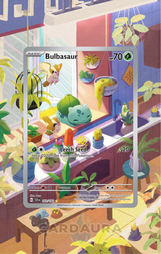 Bulbasaur 143/142 | Stellar Crown CardAura Case
