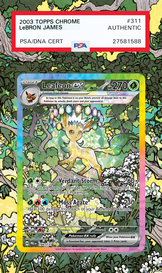 Leafeon ex 144/131 | Prismatic Evolutions AuraSlab (Graded)