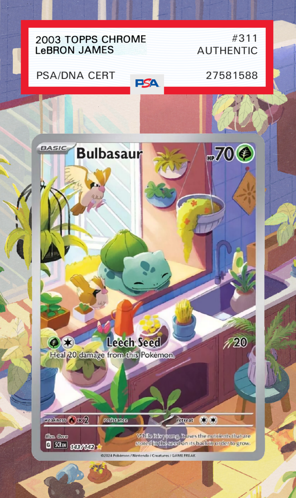 Bulbasaur 143/142 | Stellar Crown AuraSlab (Graded)