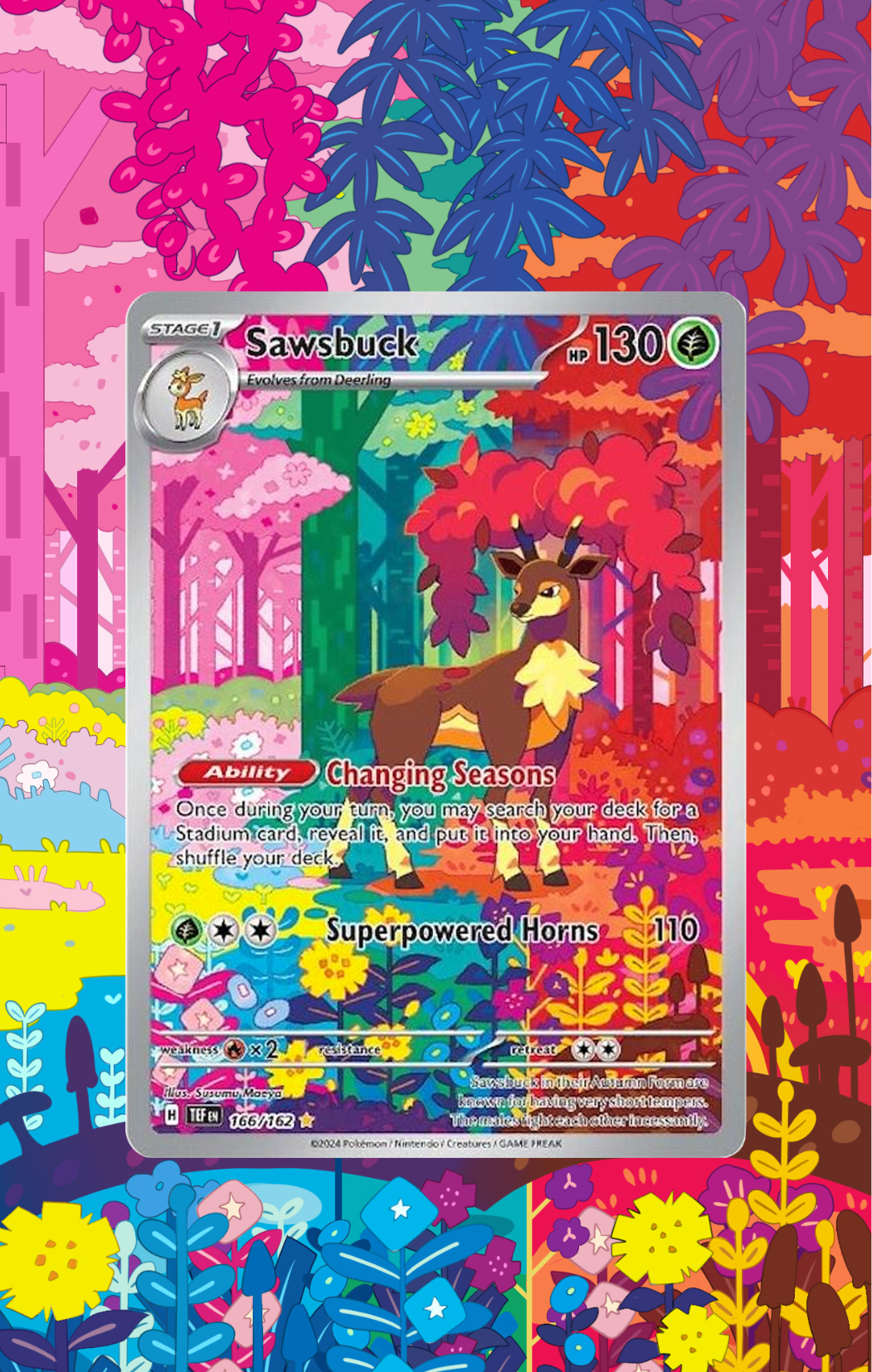 Sawsbuck 166/162 | Temporal Forces AuraSlab (Graded) Extended Art + Case