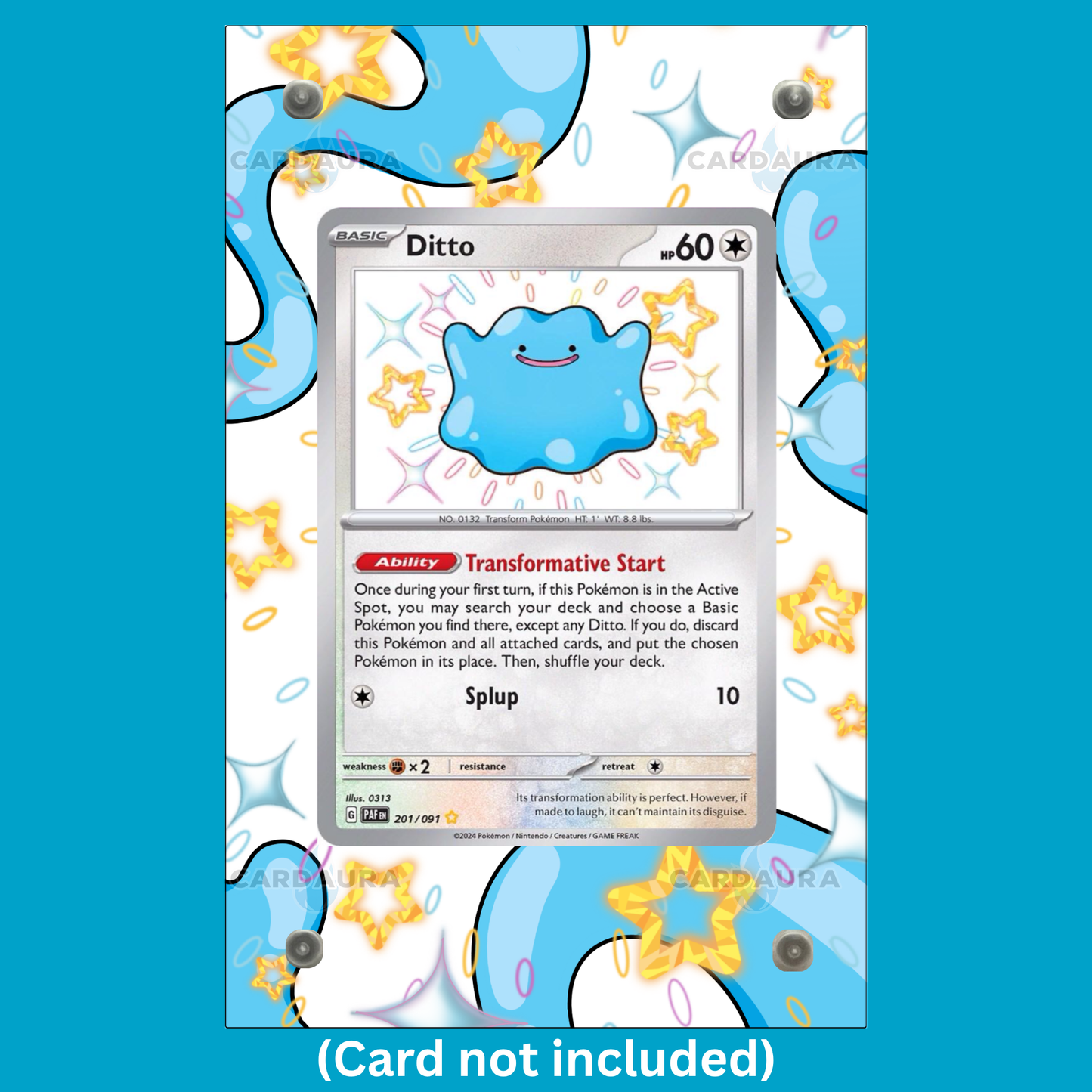 Ditto 201/091 Paldean Fates (Ungraded) Display Case
