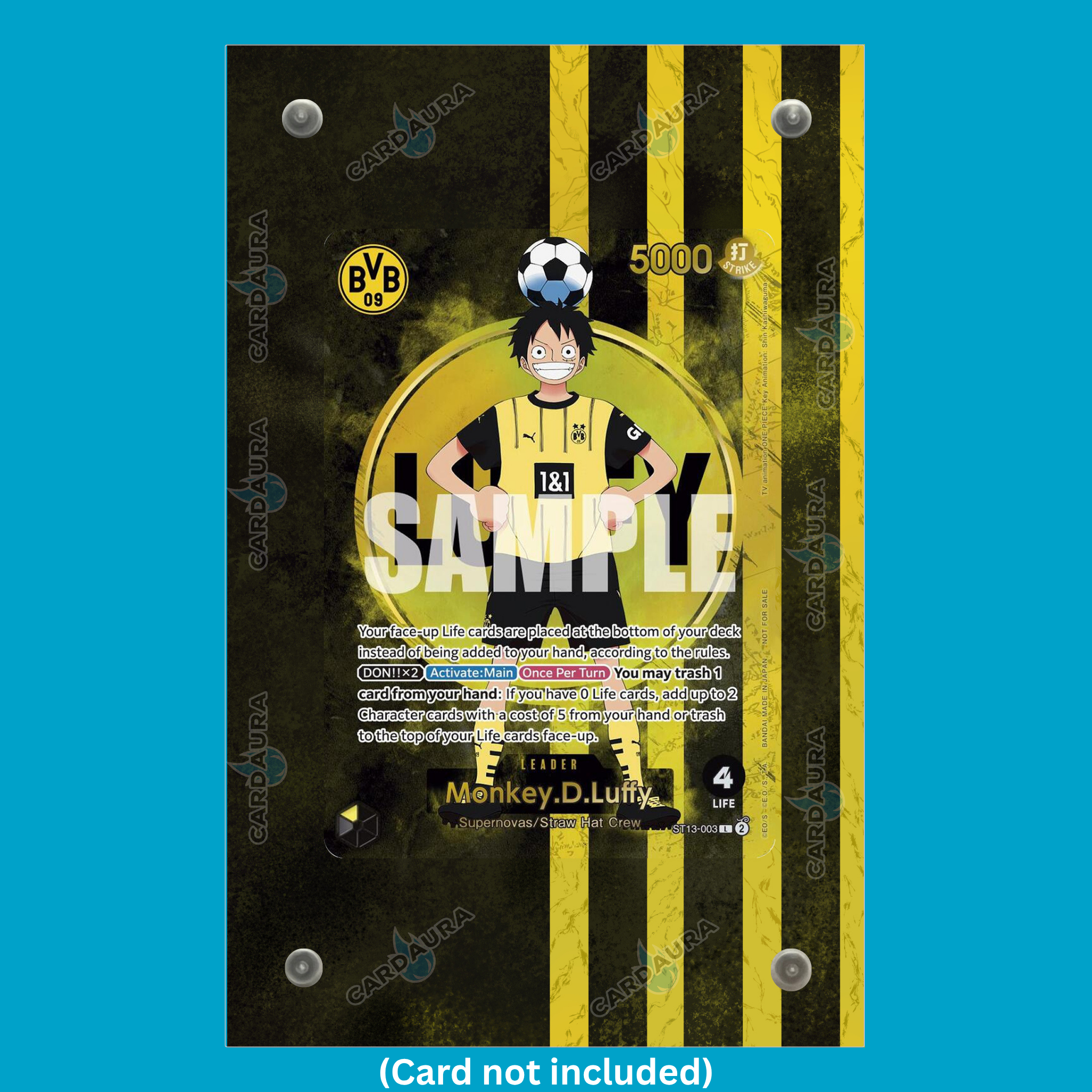 Monkey.D.Luffy (BVB x One Piece Campaign) Promo Display Case (Extended Art Frame) | Magnetic Acrylic Holder for Ungraded Cards