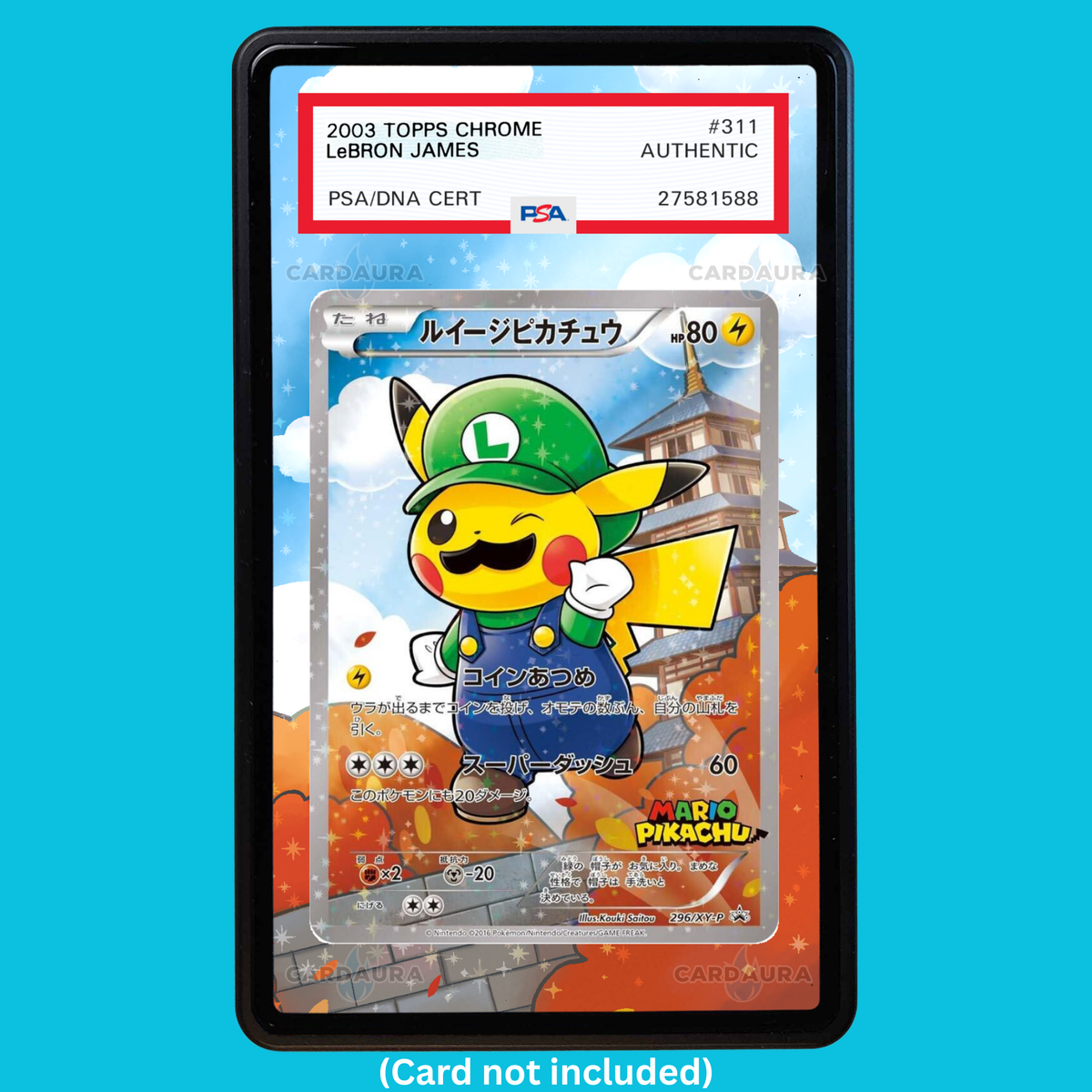 Pikachu Luigi 296/XY-P Promo (Graded) Display Case (Pre-Order)