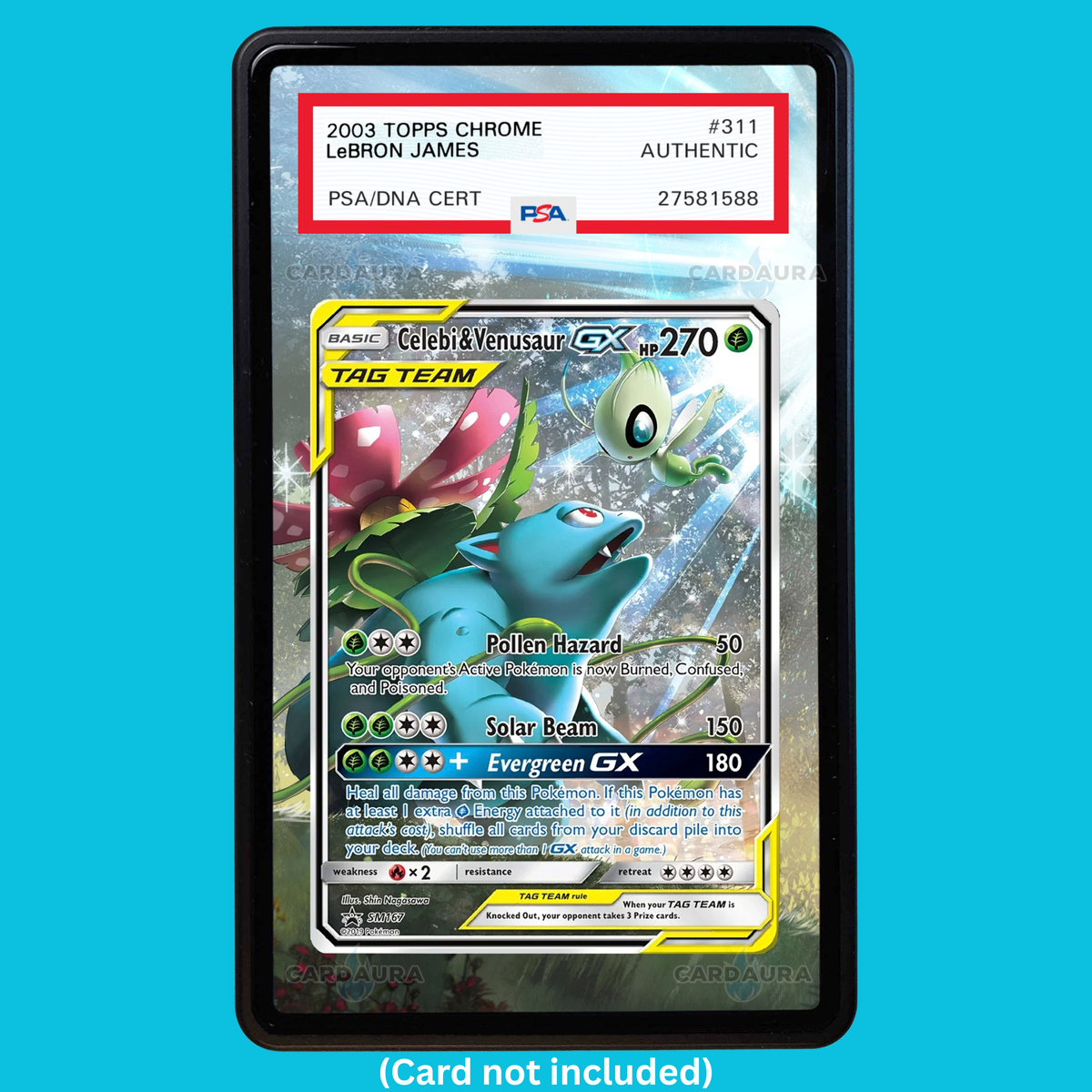 Celebi & Venusaur GX SM167 Promo (Graded) Display Case (Pre-Order)