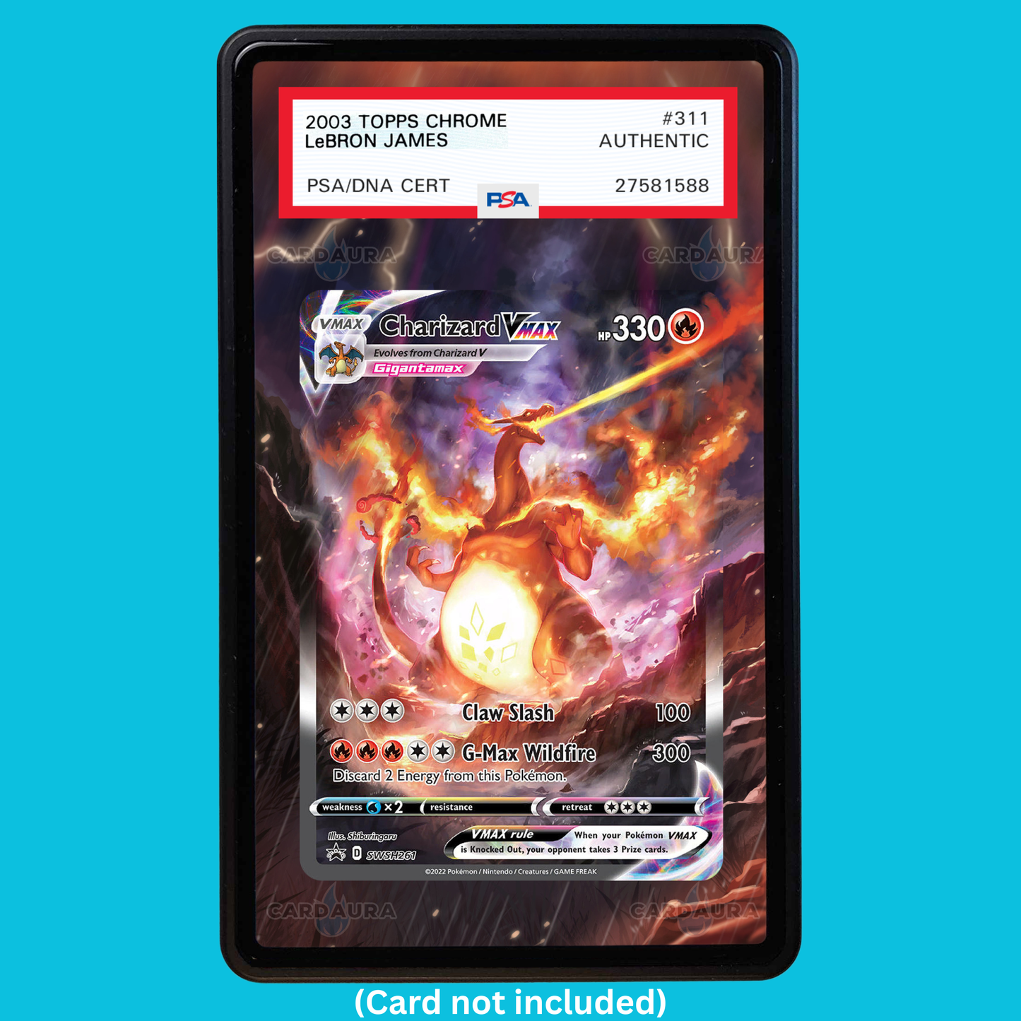 Charizard VMAX SWSH261 Black star promo (Graded) Display Case
