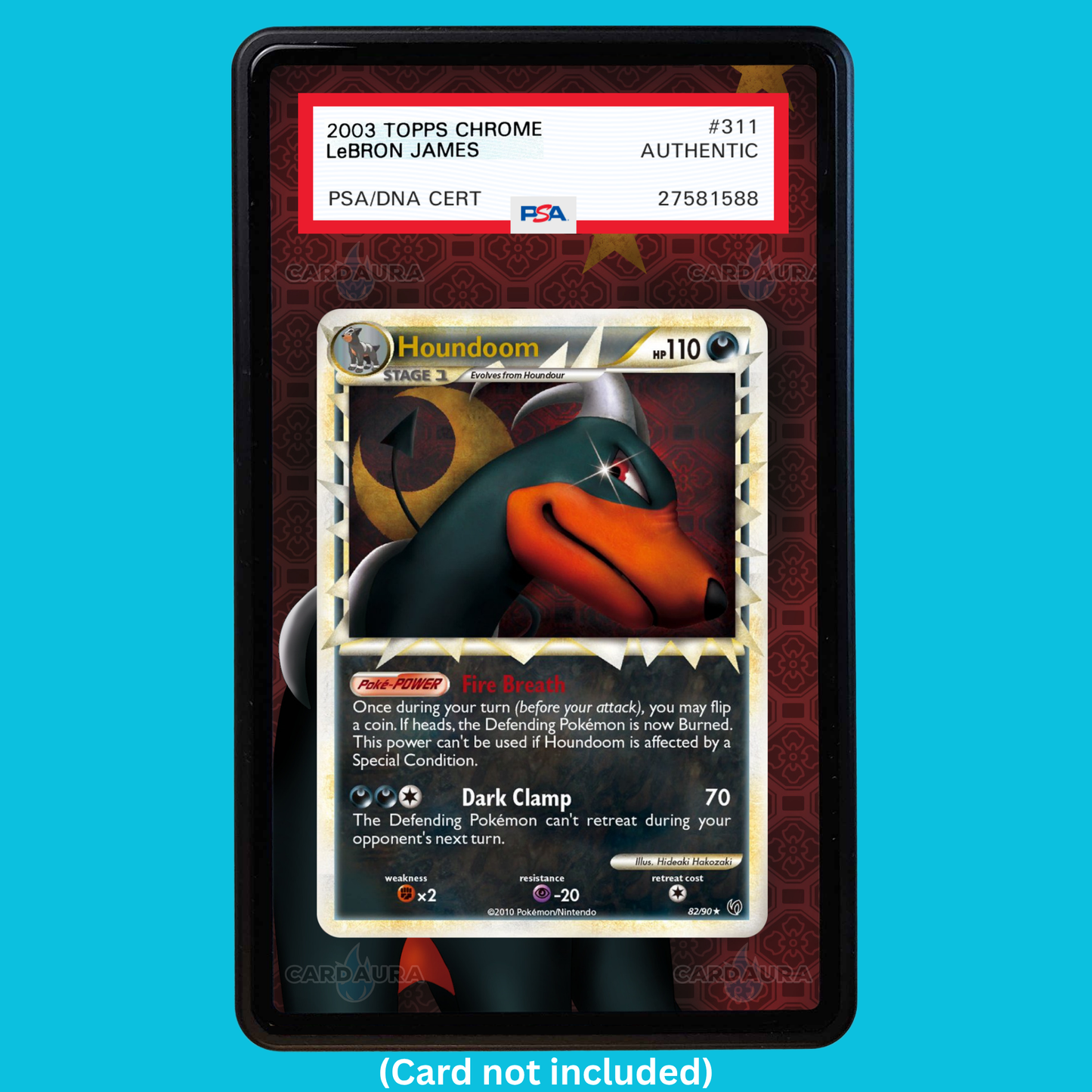 Houndoom 82/90 Undaunted (Graded) Display Case