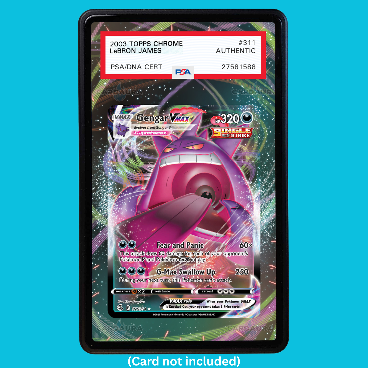 Gengar VMAX 157/264 Fusion Strike (Graded) Display Case