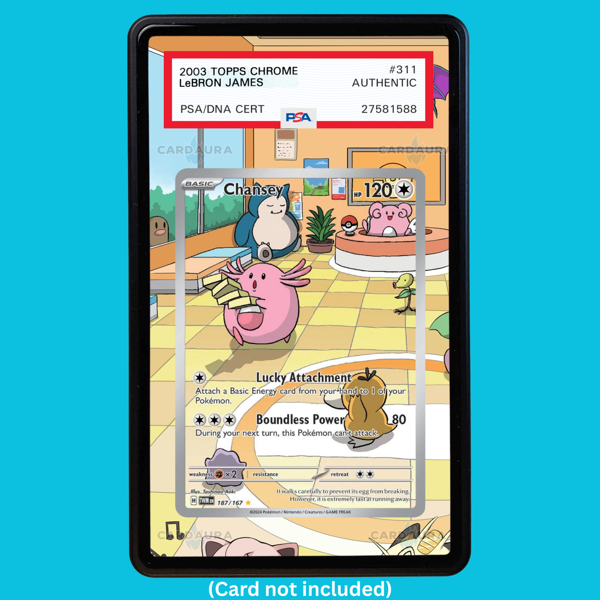 Chansey 187/167 Twilight Masquerade (Graded) Display Case