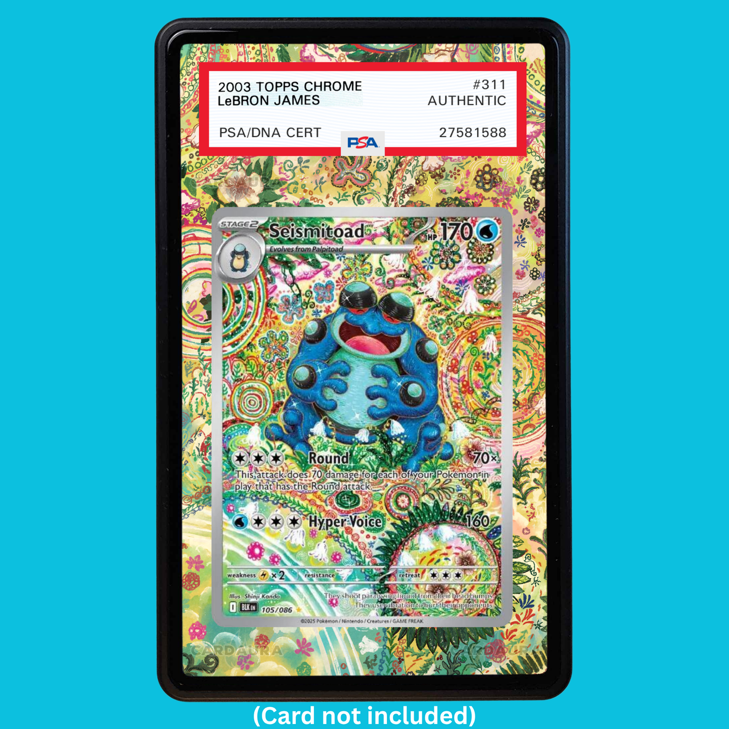 Seismitoad 105/086 Black Bolt (Graded) Display Case