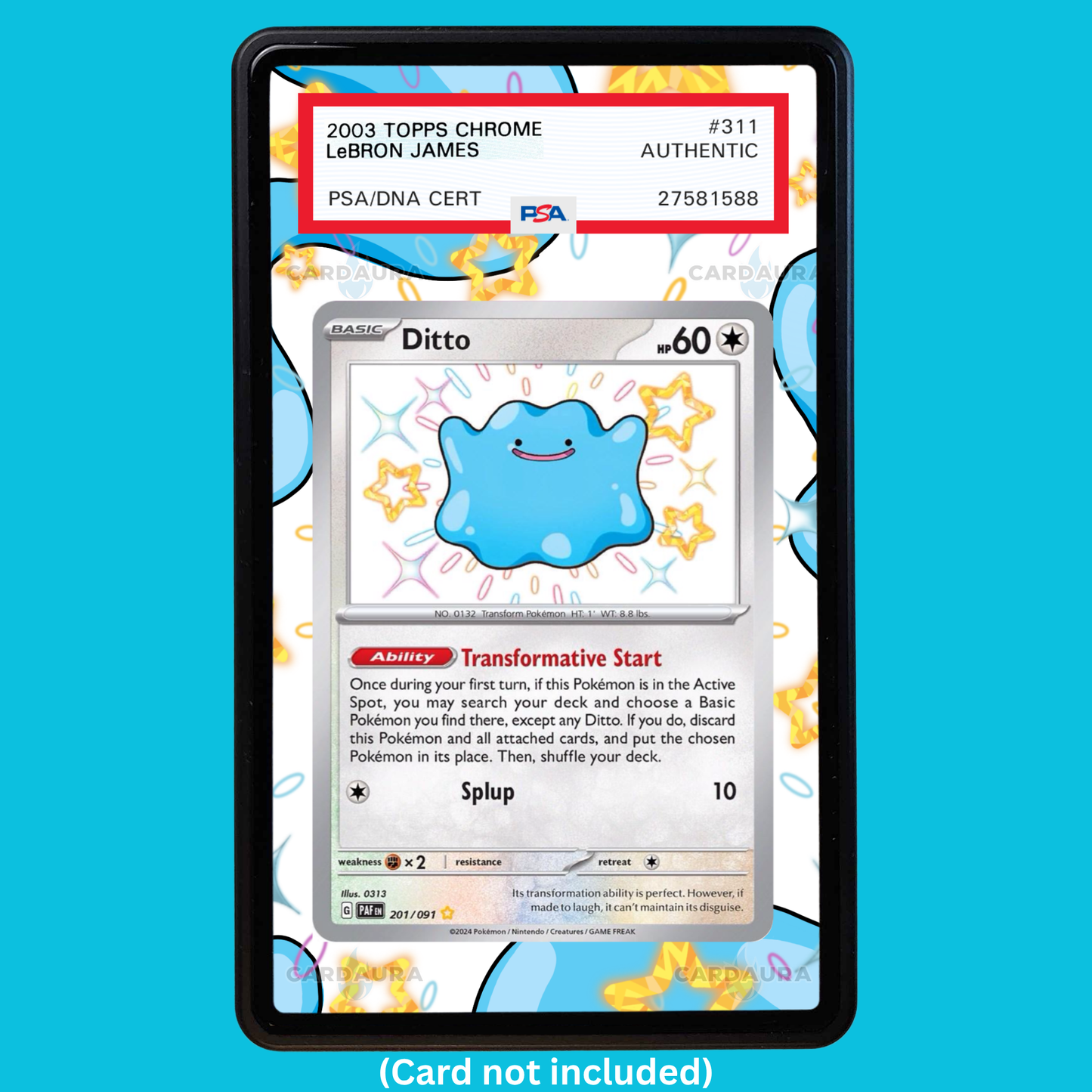 Ditto 201/091 Paldean Fates (Graded) Display Case