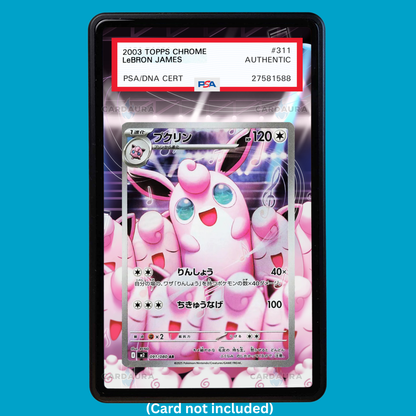 Hand-drawn Wigglytuff 105/094 Phantasmal Flames extended art display case insert for graded Pokémon cards
