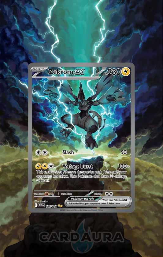 Zekrom EX 166/086 | Black Bolts AuraSlab (Graded)