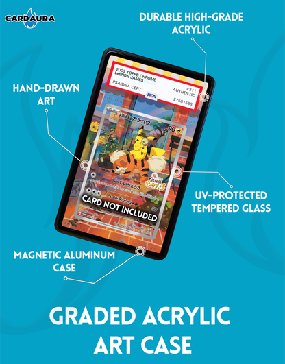 Mega Lucario Gold 188/132 Mega Evolutions (Graded) Display Case