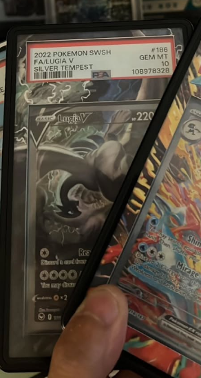 Lugia V (Alternate Full Art) 186/195 | Silver Tempest AuraSlab (Graded)